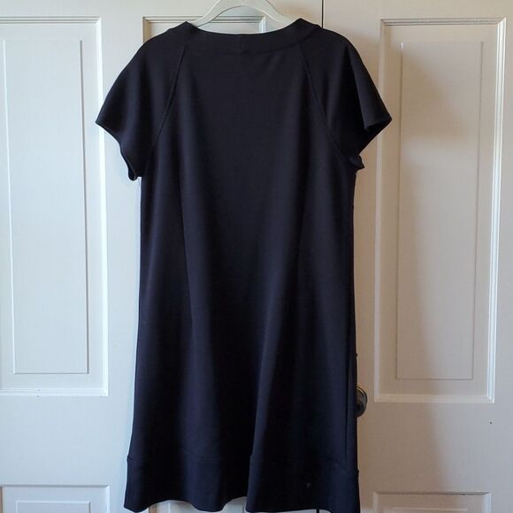 LAUNDRY BY DESIGN BLACK KNIT SHIFT DRESS SHORT SLEEVE SIZE 10 - Picture 5 of 7